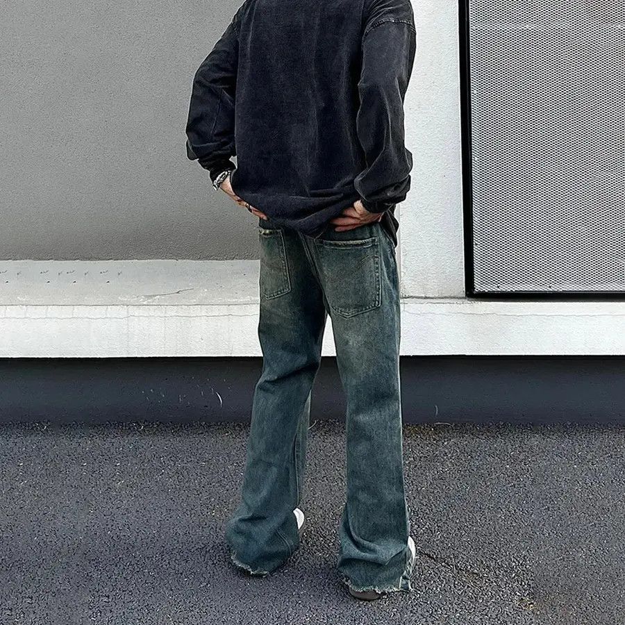 Designer × Japanese Brand × Jean Wide Leg Loose Flared Jeans Size US 33 - 3 Thumbnail