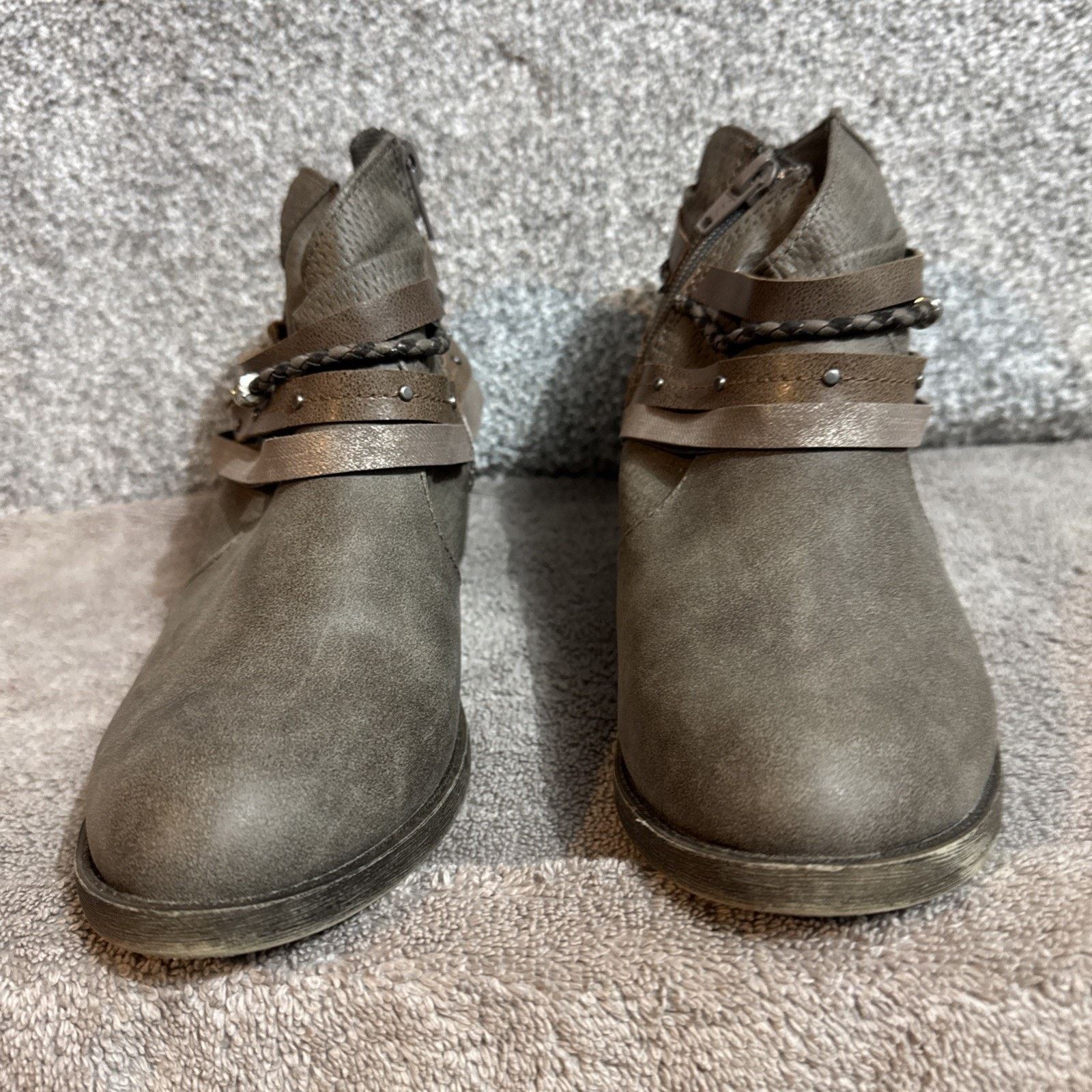 Other Retro Y2K SO Ankle Boots Womens 8 Boho Biker Faux Leather Size US 8 / IT 38 - 3 Thumbnail