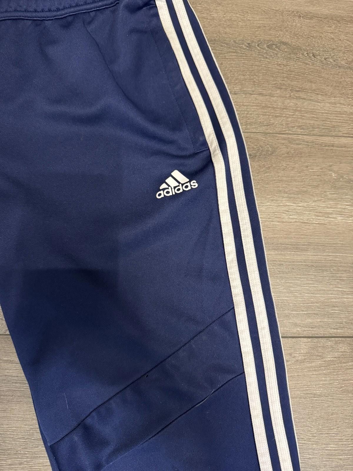 Adidas Adidas Track Pants Mens Large Navy Blue 3 Stripe Jogger Size US 32 / EU 48 - 2 Thumbnail