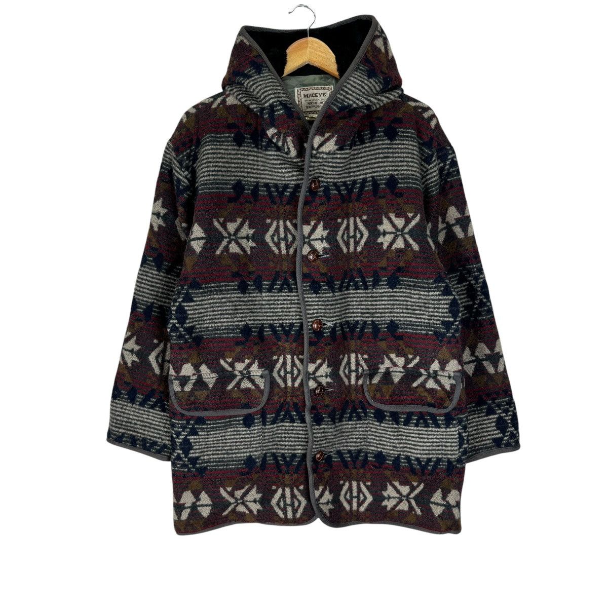 45rpm × Japanese Brand ❄️MACEYE NATIVE HOODIE BUTTON JACKET Size US M / EU 48-50 / 2 - 2 Thumbnail