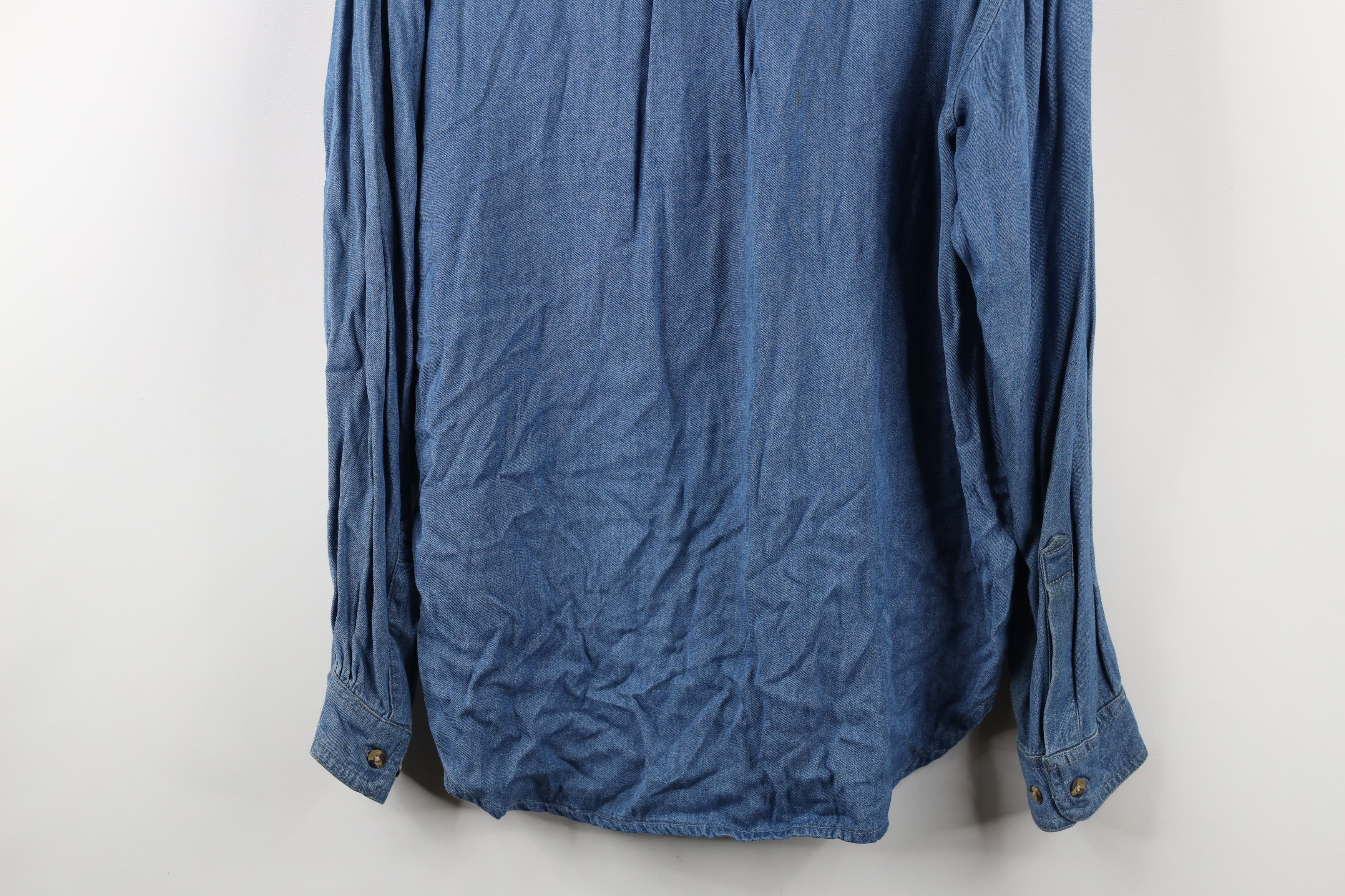Columbia × Vintage Deadstock Vintage 90s Columbia Collared Button Shirt Blue Size L / US 10 / IT 46 - 15 Thumbnail