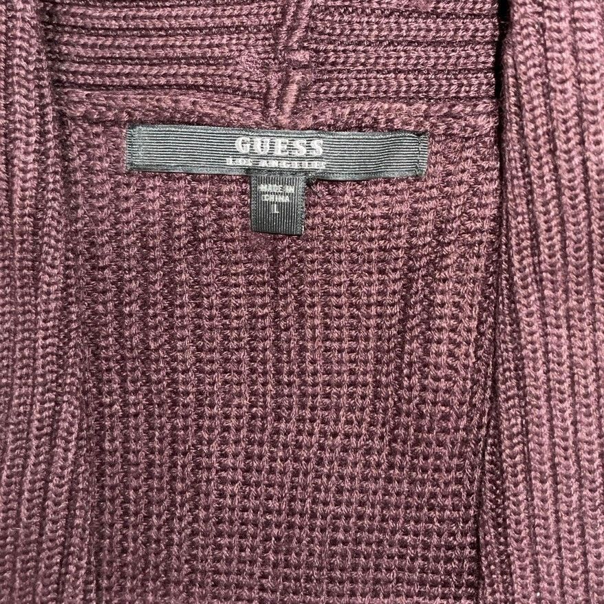 Guess Sleeveless Knit Sweater Vestchi SZ L Maroon Wine Classy Chic Size L / US 10 / IT 46 - 3 Thumbnail