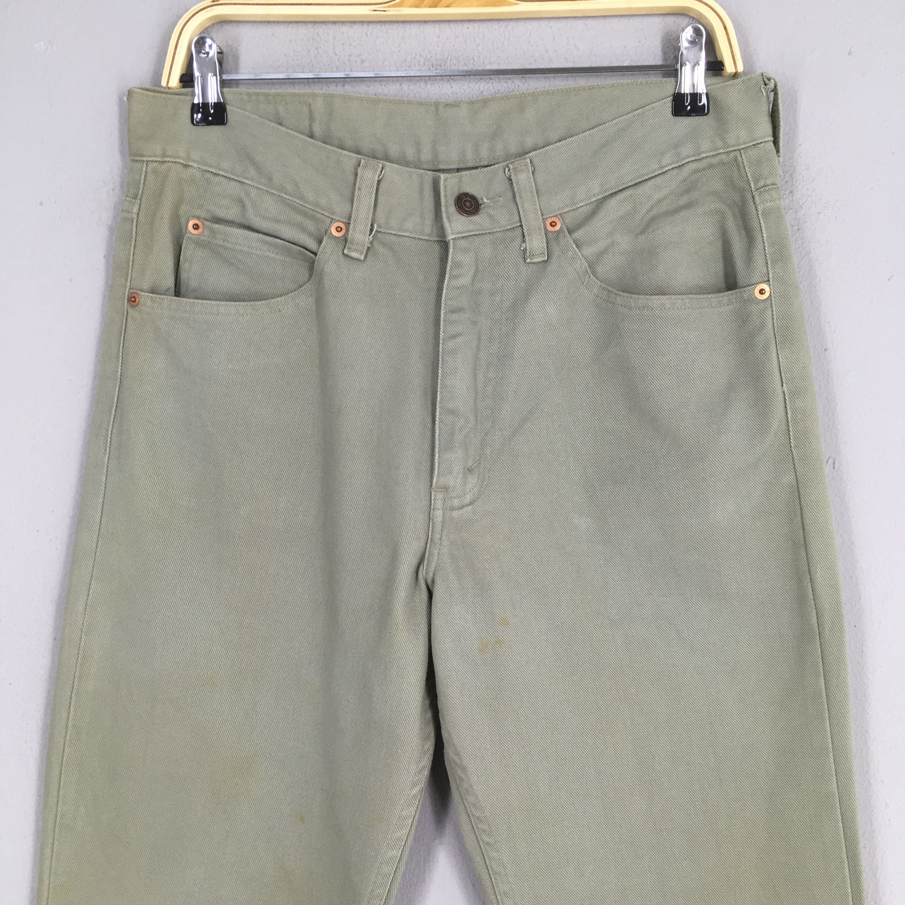 Levi's Size 31x33.5 Vintage Levi's 517 Bootcut Olive Pants S1898 Size US 31 - 2 Thumbnail