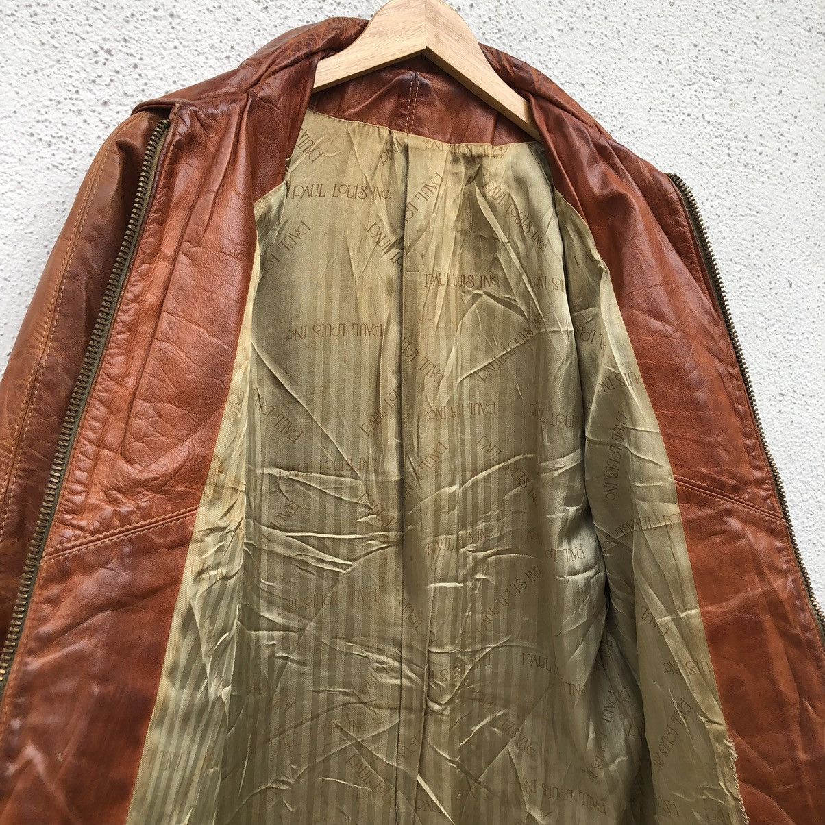 Vintage Vintage Paul Louis Inc Leather jacket Mens Serval zipper 60s Size US M / EU 48-50 / 2 - 19 Thumbnail