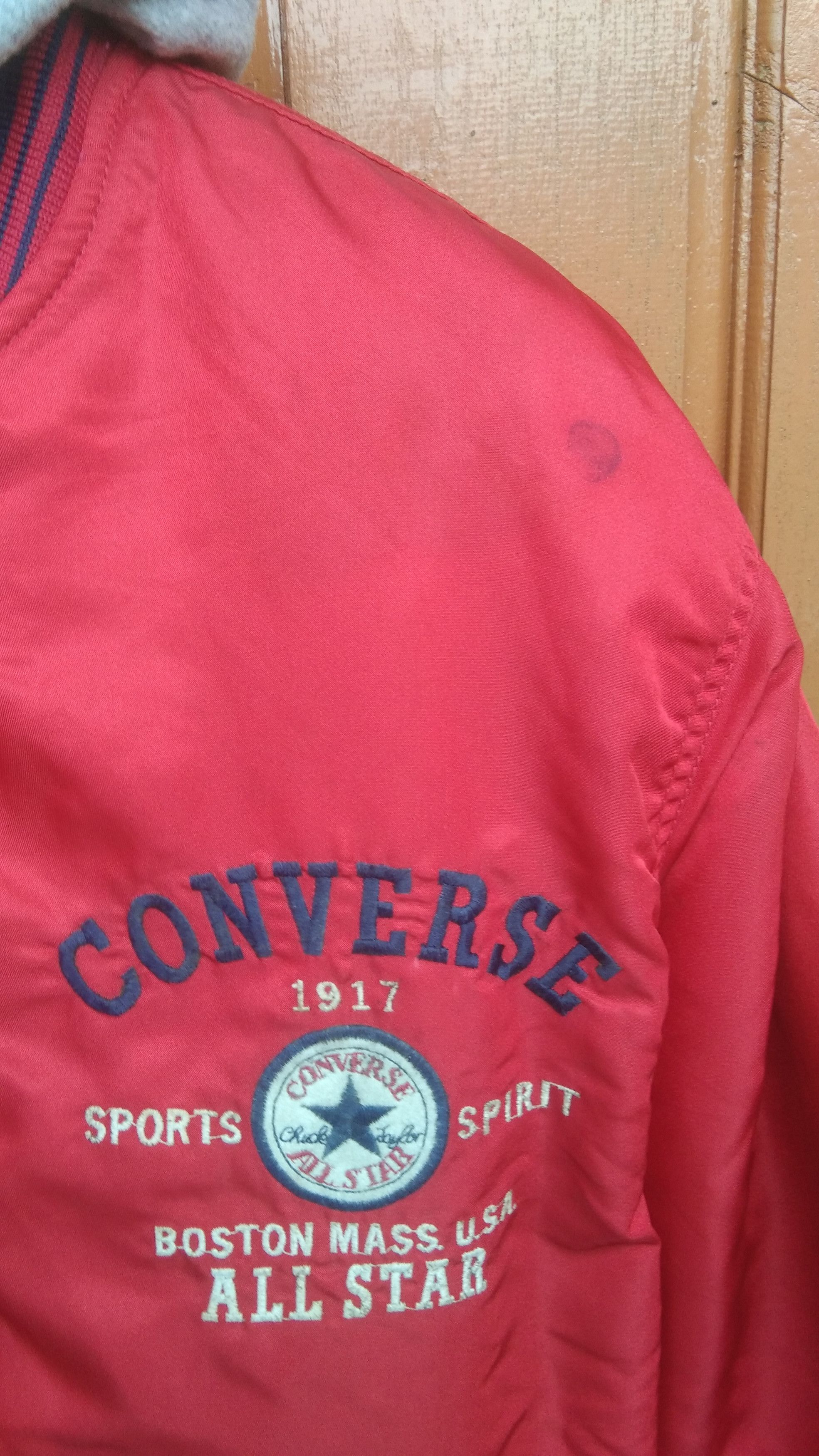 Converse × Vintage Vtg Converse varsity with hoodie jacket Size US M / EU 48-50 / 2 - 9 Thumbnail