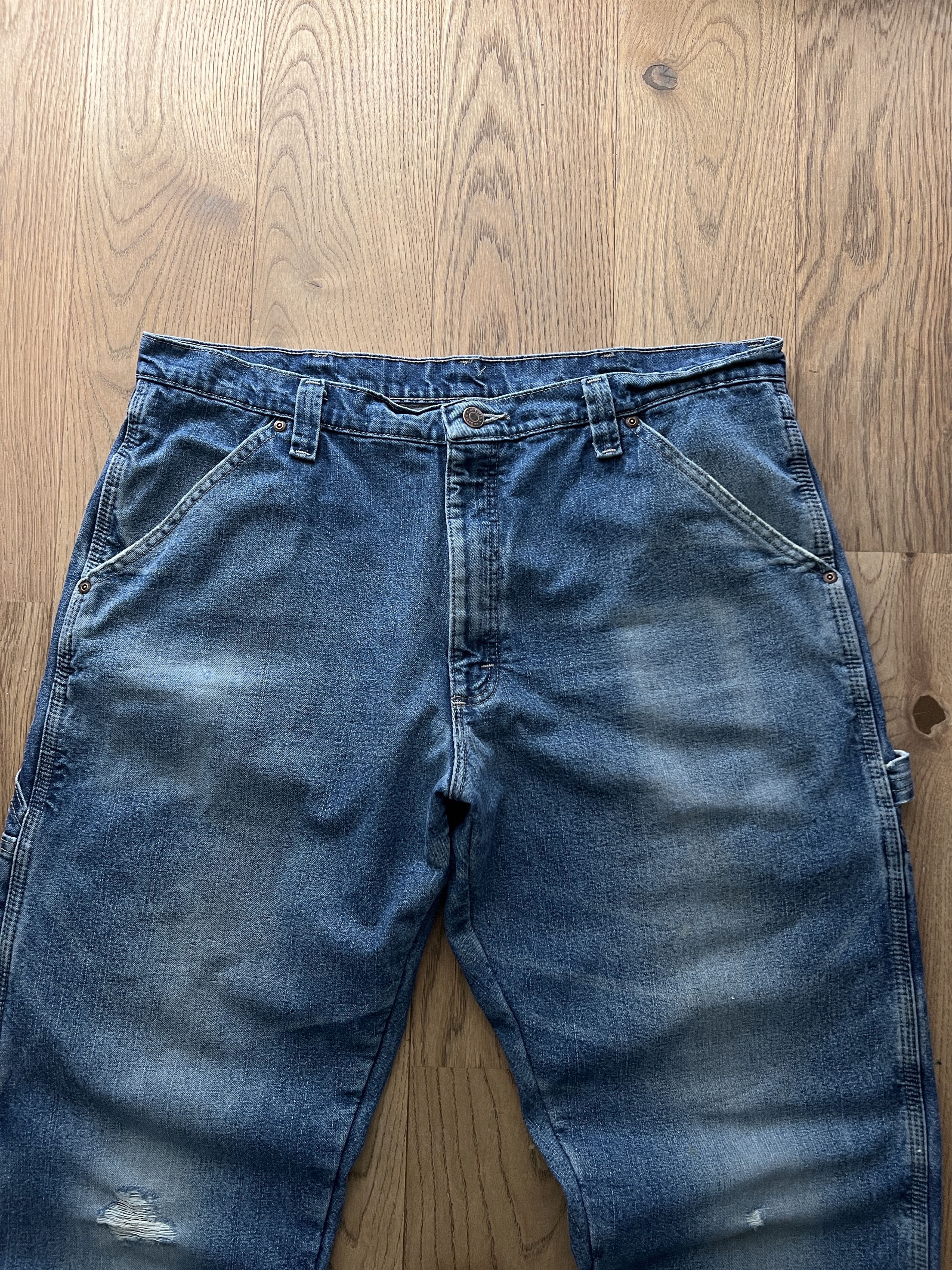 Wrangler Crazy! Wrangler vintage 90s carpenter fleece denim workpants Size US 36 / EU 52 - 2 Thumbnail