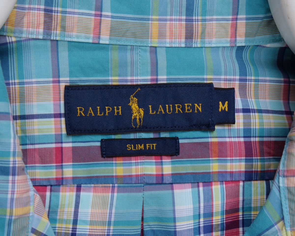 Polo Ralph Lauren × Ralph Lauren RALPH LAUREN Multicolor Plaid Button Long Sleeve Slim Shirt Size US M / EU 48-50 / 2 - 9 Thumbnail