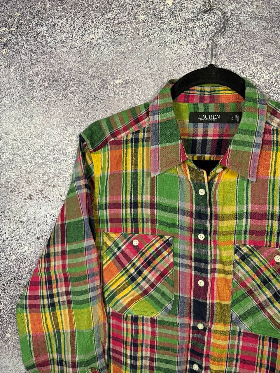 Polo Ralph Lauren Lauren Ralph Lauren 100% Linen Check Shirt Button Up Large Size US L / EU 52-54 / 3 - 3 Thumbnail