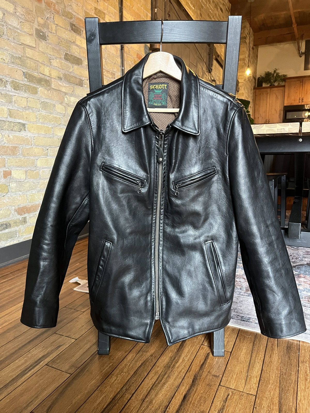 Schott Schott 165 Cowhide Leather Jacket Men's Small Size US S / EU 44-46 / 1 - 1 Thumbnail