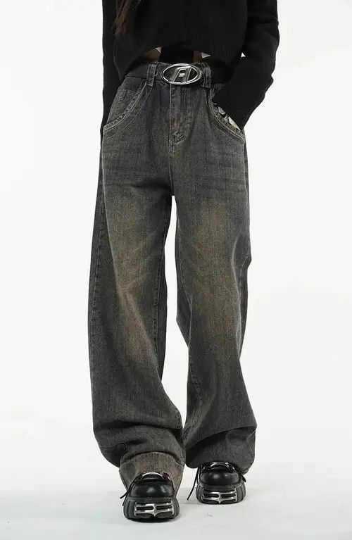 Designer × Japanese Brand Washed Baggy Jeans Size 25" / US 0 / IT 36 - 1 Thumbnail