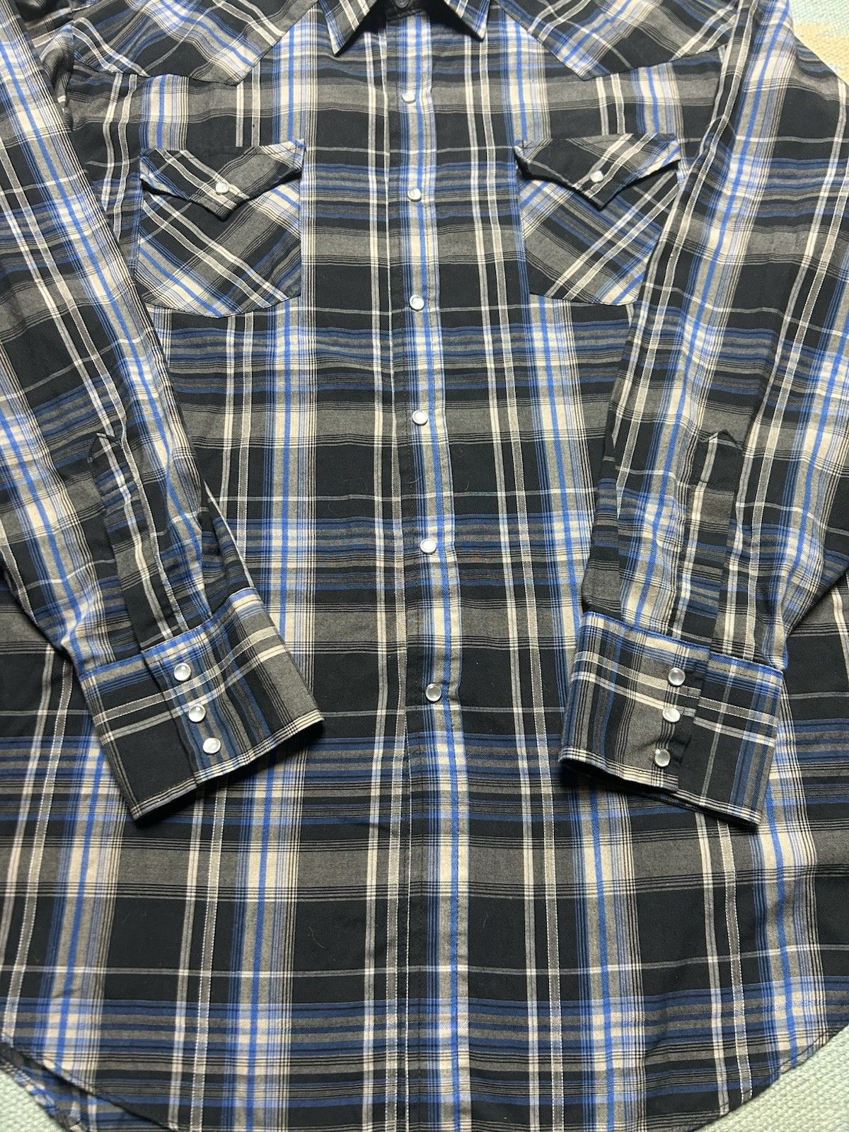 Vintage Ely Cattleman pearl snap shirt plaid cowboy western XXL Size US XXL / EU 58 / 5 - 2 Thumbnail