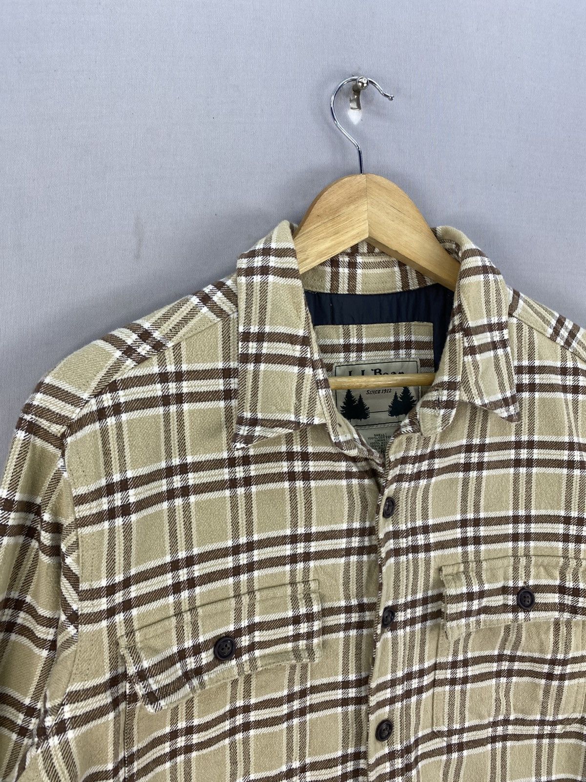 L.L. Bean L.L Bean Heavy Flannel Shirt Plaid Check Size US L / EU 52-54 / 3 - 2 Thumbnail
