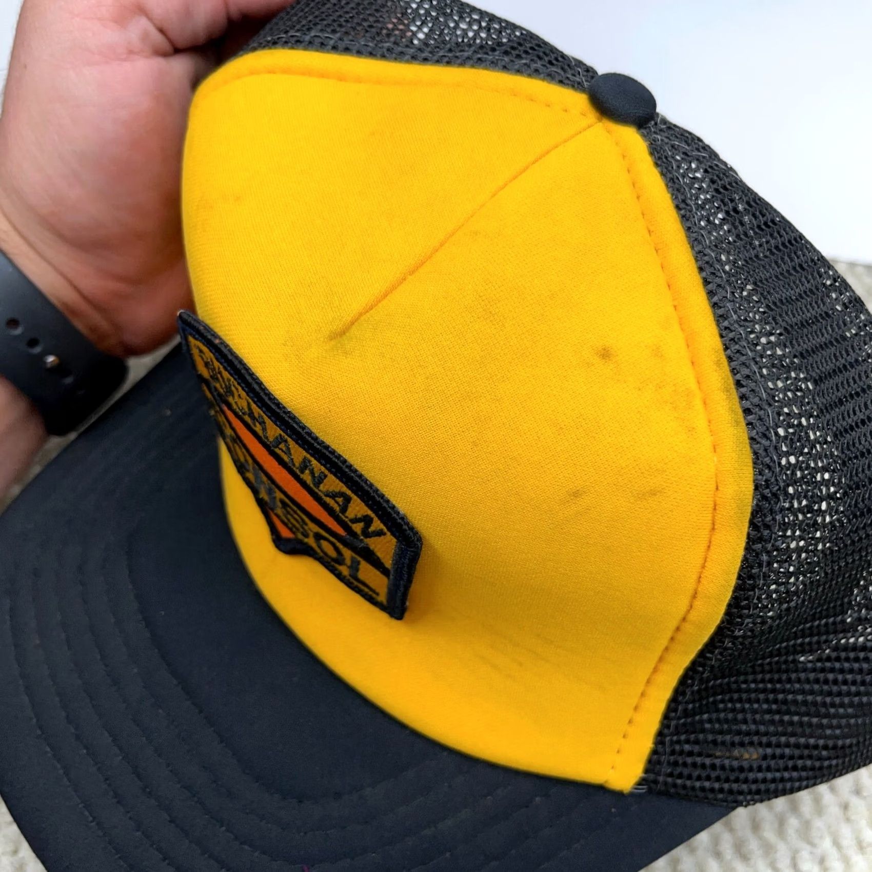 Coal VINTAGE Consol Trucker Hat Cap USA Coal Mining Buchanan Patch 90s Black Snapback Mens Size ONE SIZE - 4 Thumbnail