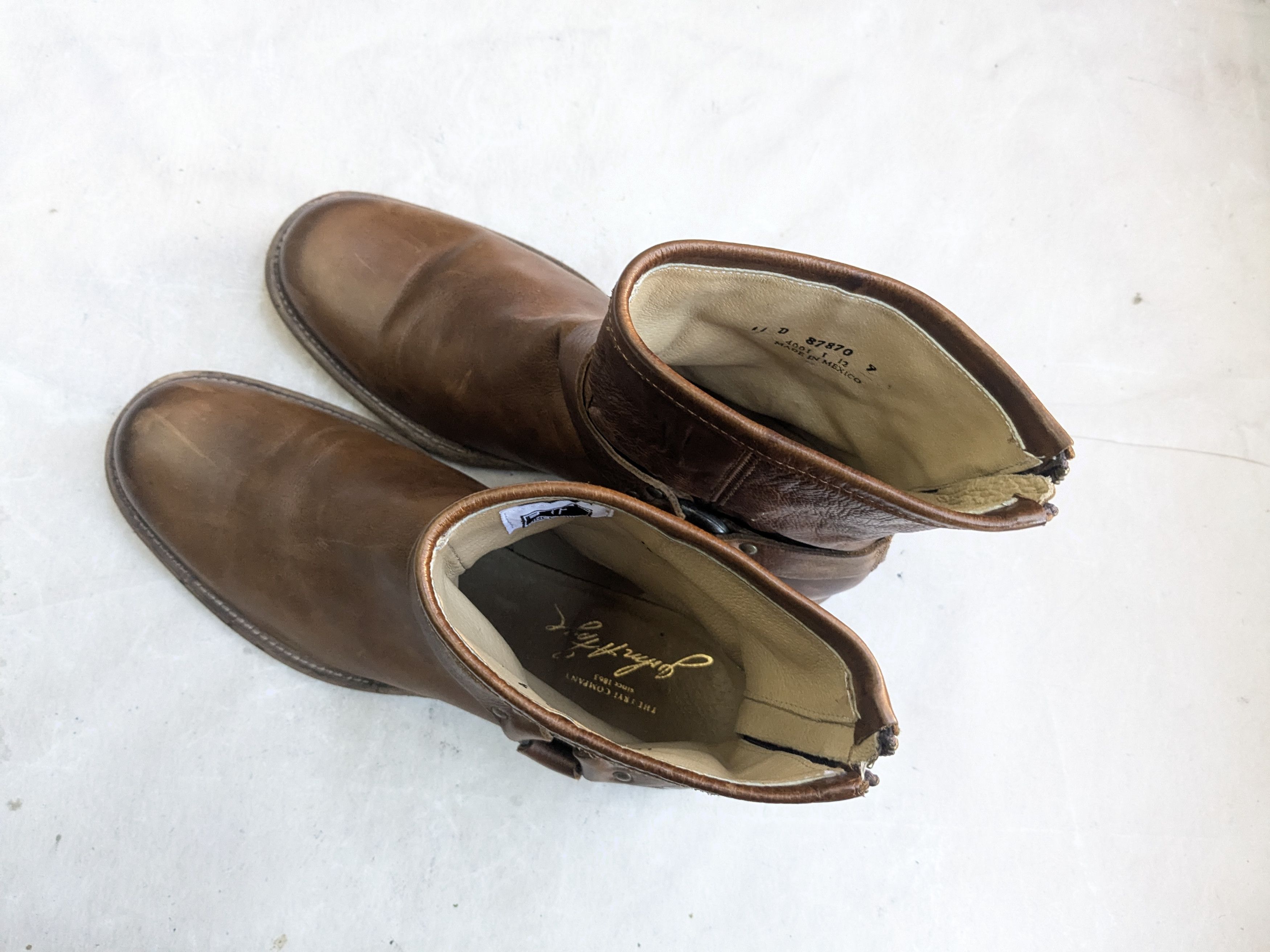 Frye Frye Harness Boots Brown Leather 11 D Leather Buckle Size US 11 / EU 44 - 11 Thumbnail