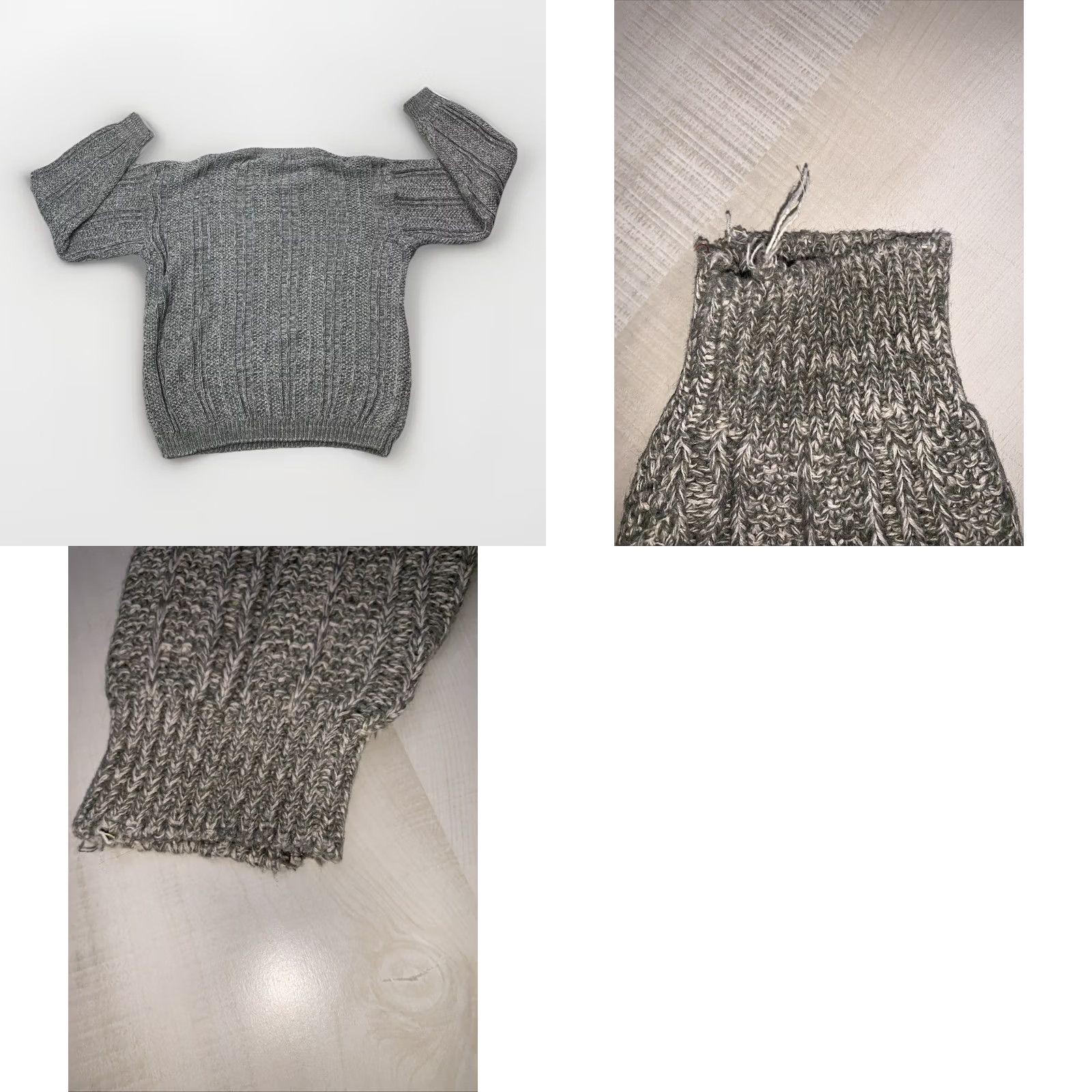 Eddie Bauer VINTAGE Eddie Bauer Sweater Women's Medium Silk Cotton Blend Chunky-Knit Crew Neck Gray USA 90s Pullover Mens Womens? Size M / US 6-8 / IT 42-44 - 8 Thumbnail