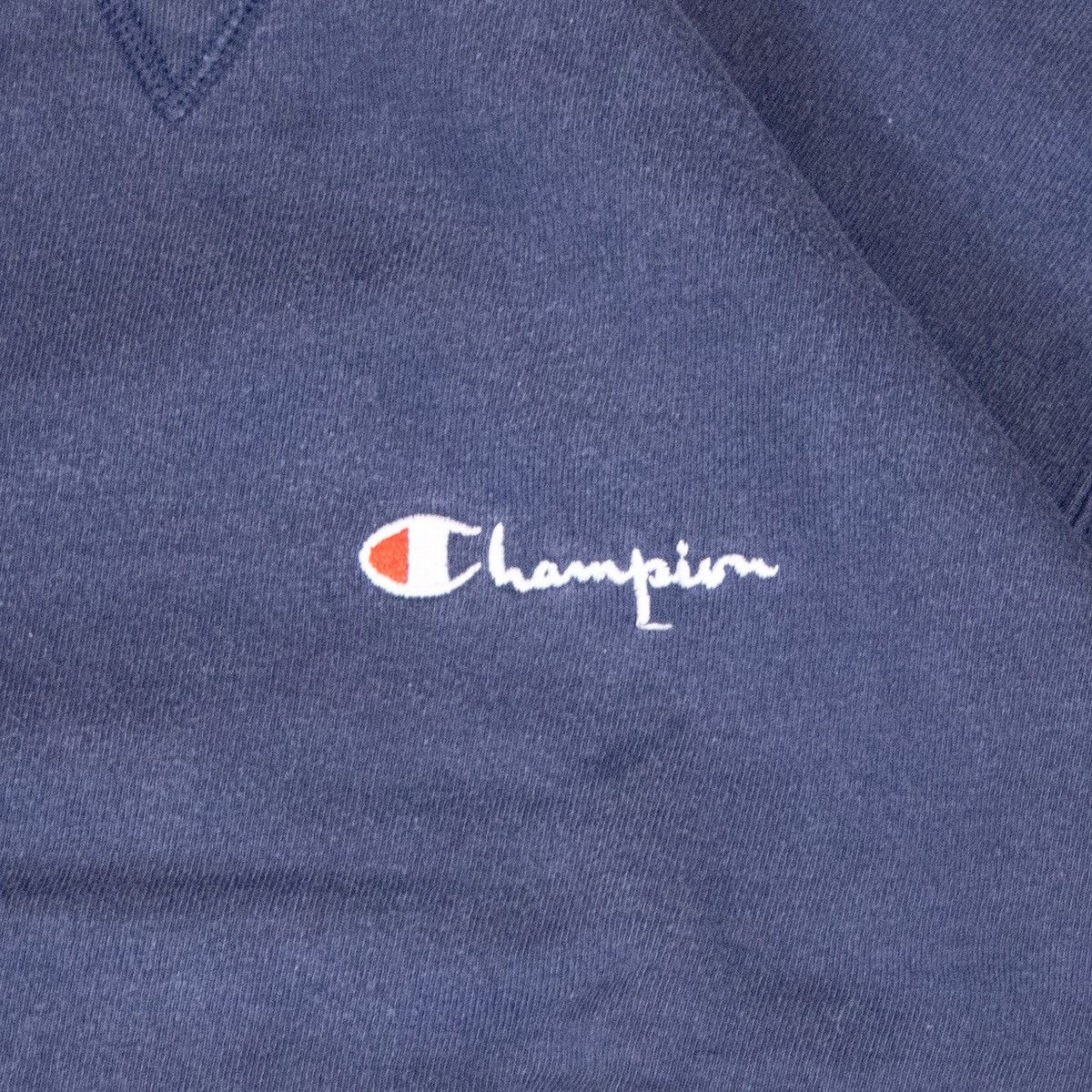 Champion × Vintage Vintage 1990s Champion Script Logo Navy Crewneck Sweater Size US M / EU 48-50 / 2 - 4 Thumbnail