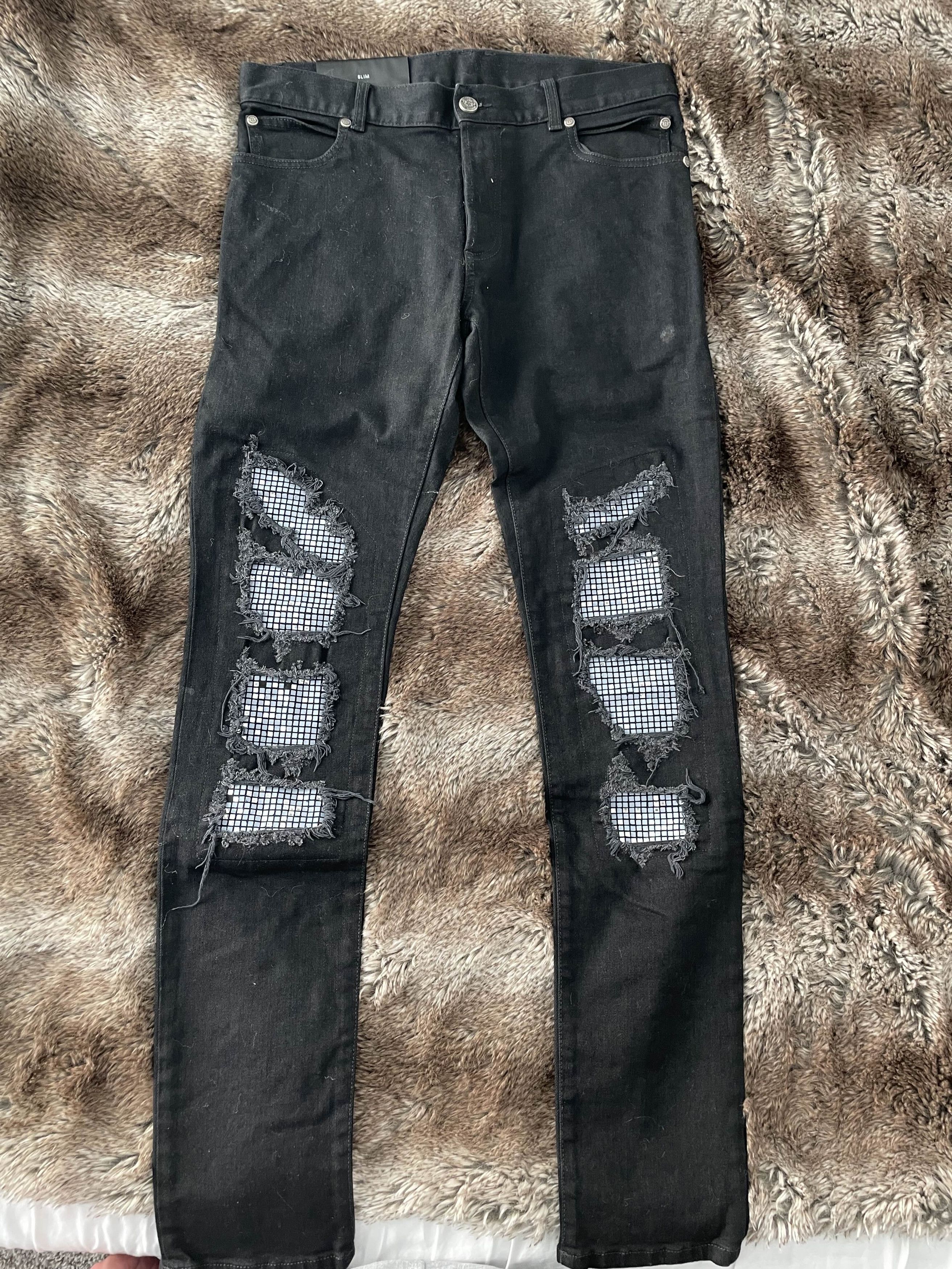 Balmain Balmain Rhinestone Jeans Size US 31 - 1 Thumbnail