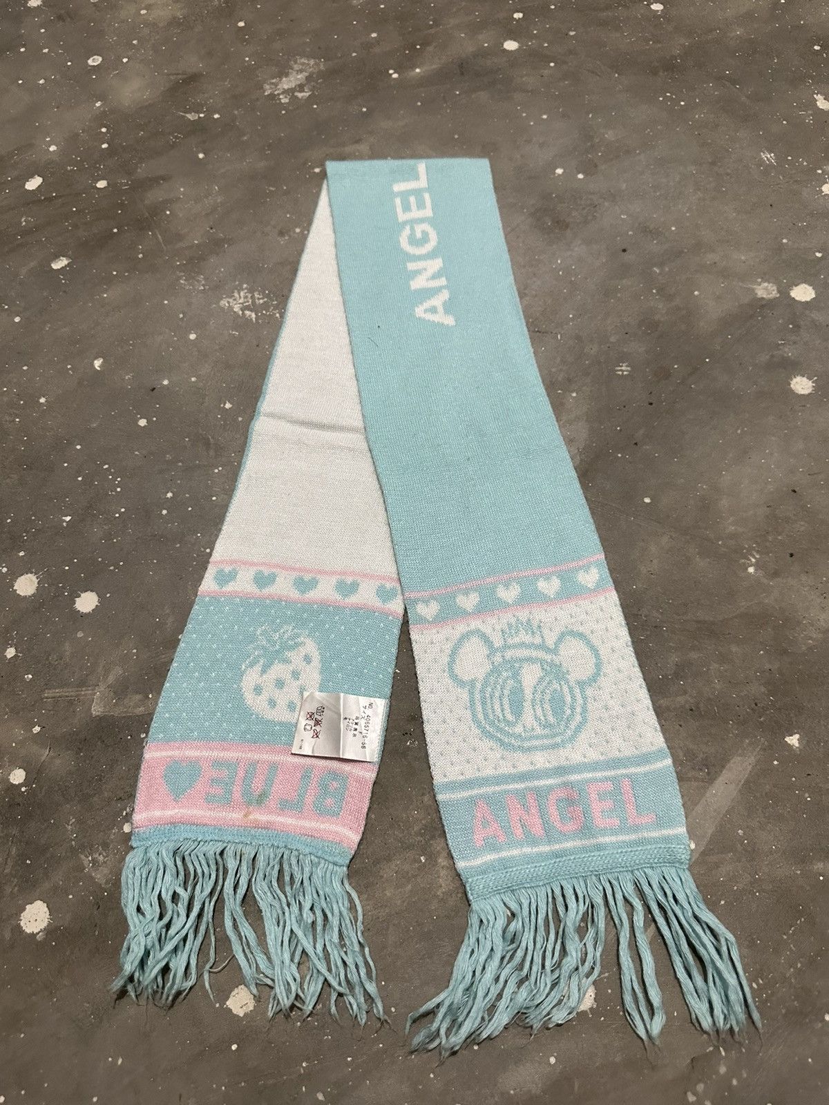 Japanese Brand Angel Blue Scarf Size ONE SIZE - 3 Thumbnail