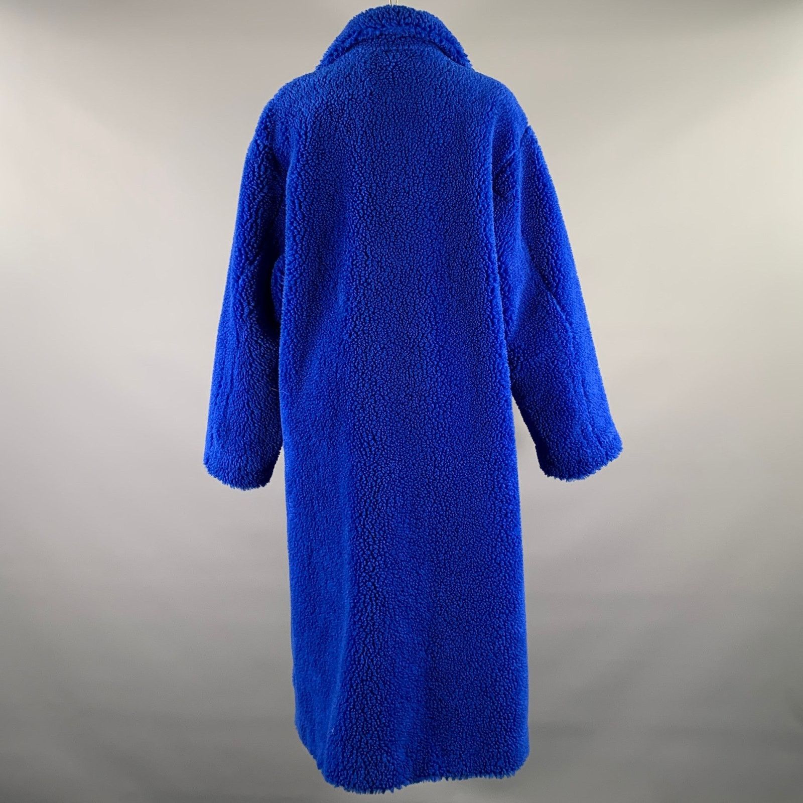 STAND STUDIO STAND STUDIO M Royal Blue Textured Faux Fur Coat Size M / US 6-8 / IT 42-44 - 3 Thumbnail