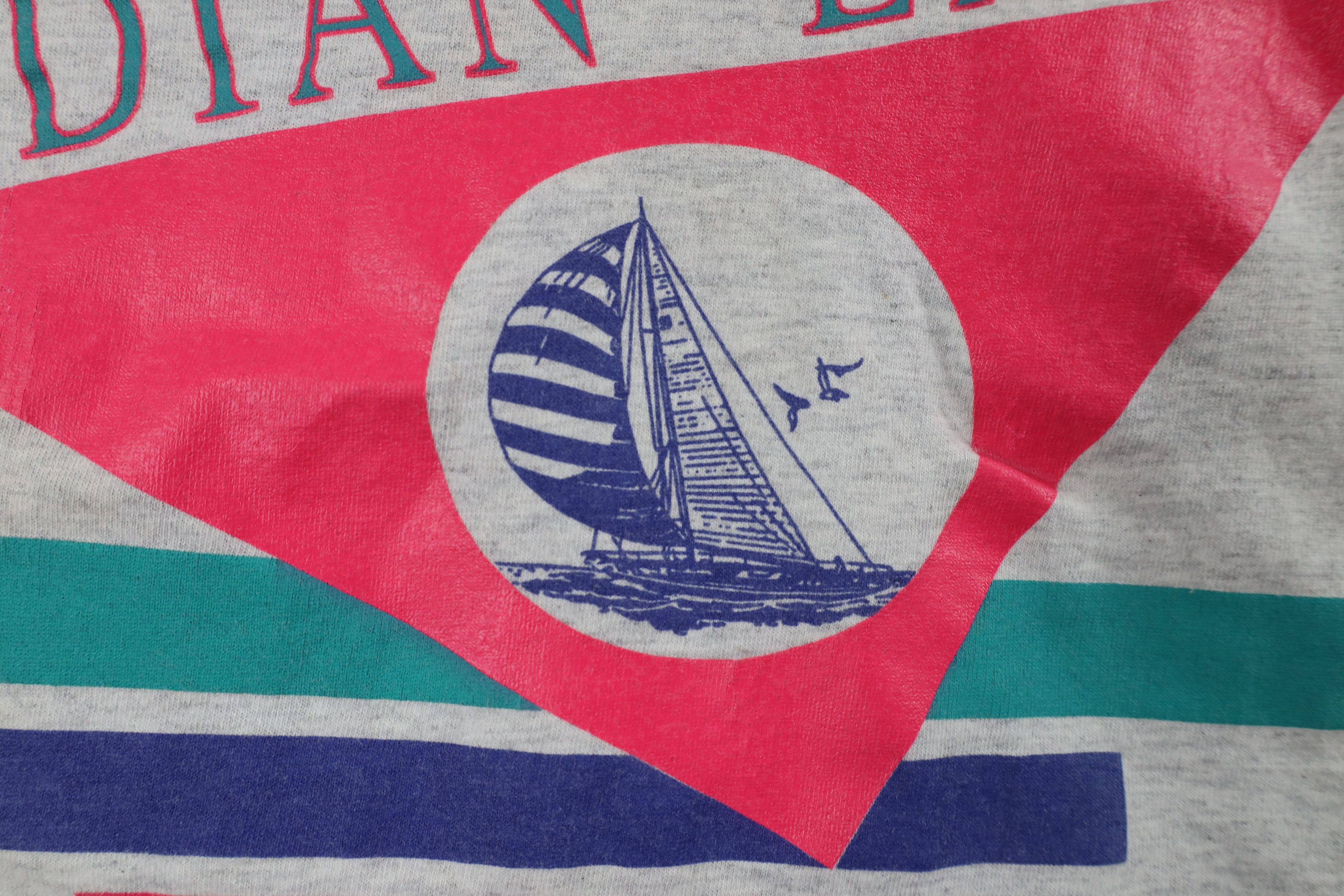 Vintage Vintage 90s Streetwear Layered Lake Sailing T-Shirt USA Size XL / US 12-14 / IT 48-50 - 5 Thumbnail