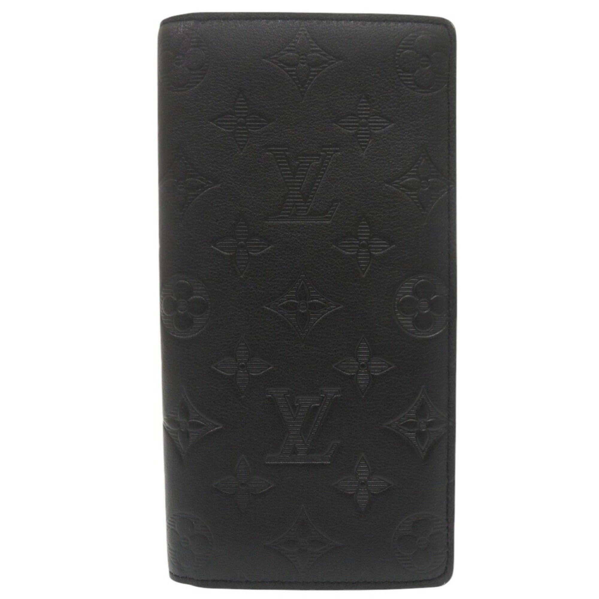 Louis Vuitton Louis Vuitton Portefeuille Brazza Monogram Shadow IC Chip M62900 Noir Bi-fold Long Wallet 1051LOUIS VUITTON Men's Size ONE SIZE - 1 Thumbnail