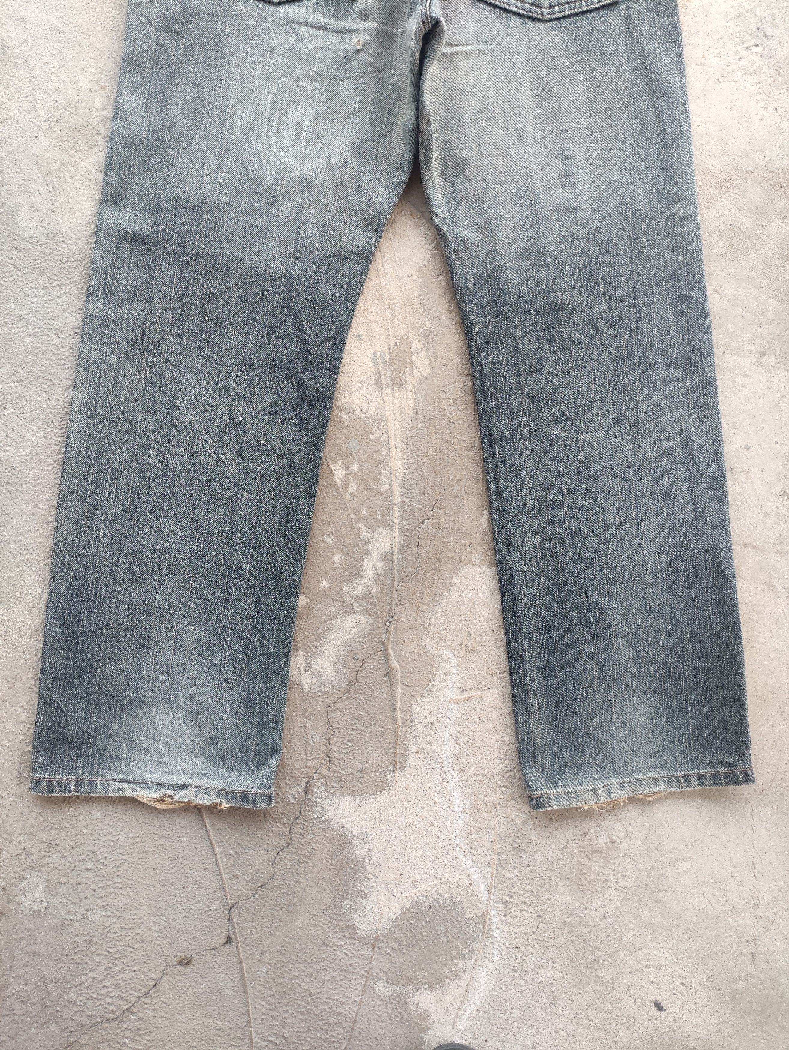 Edwin Vintage Edwin 505 Jean Rusty Jean Distressed Faded Denim Size US 35 - 11 Thumbnail