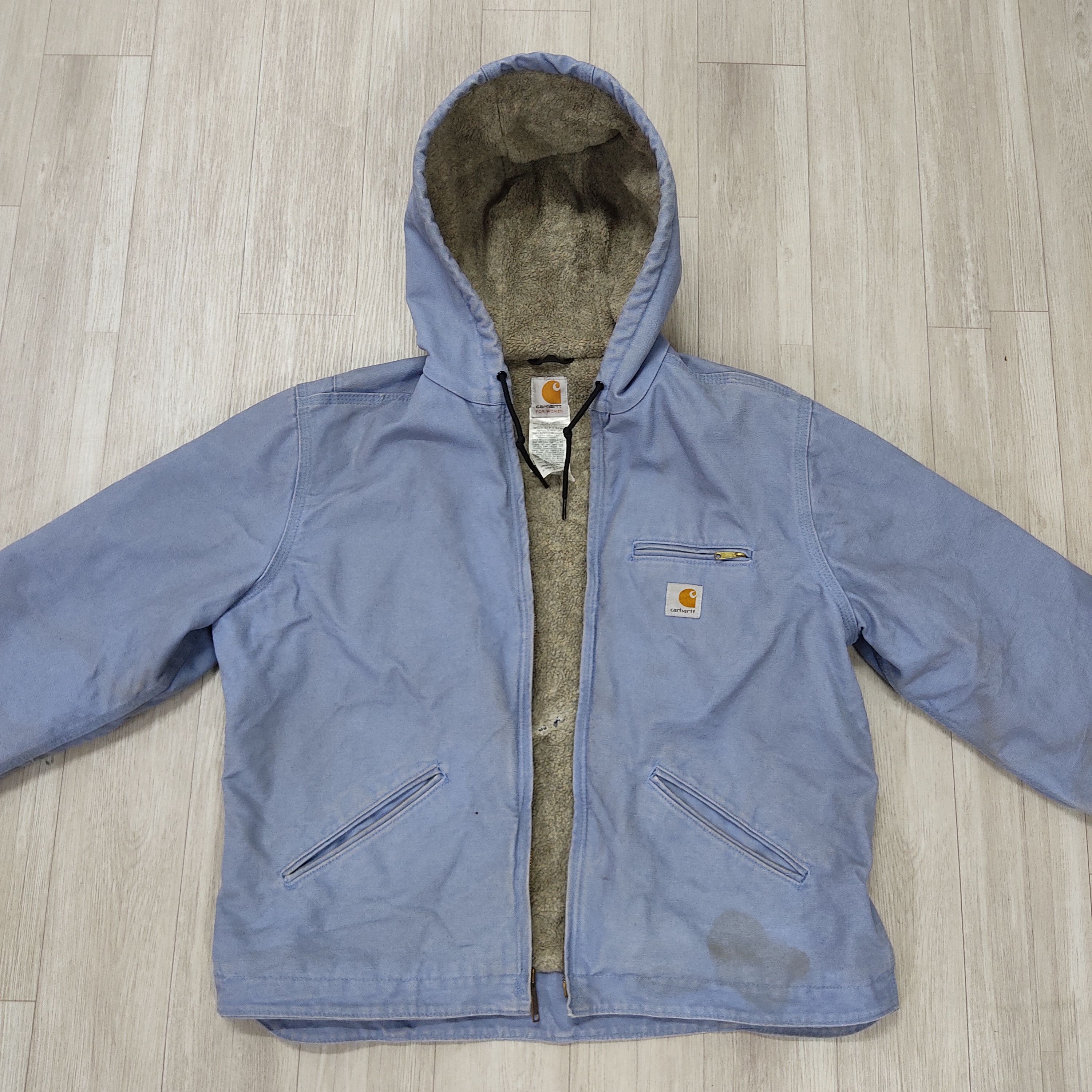 Carhartt CARHARTT Sherpa Lined Cropped Zipper Hooded Jacket Size L / US 10 / IT 46 - 7 Thumbnail