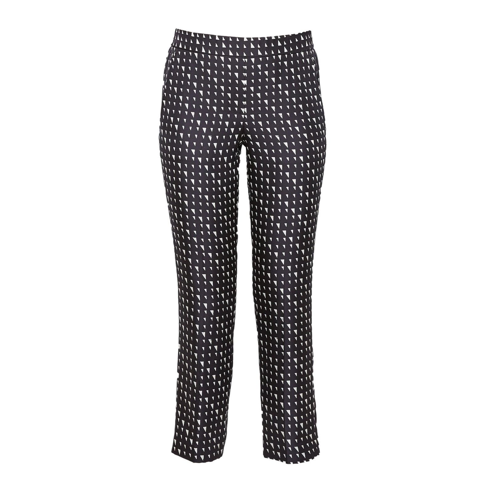 Theory Theory Silk Pull-On Trousers in Black/White | Size 10 Size 32" / US 10 / IT 46 - 1 Thumbnail