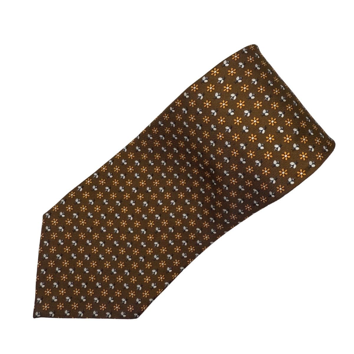 Salvatore Ferragamo Salvatore Ferragamo Brown Silk Tie, Made in Italy, Like New Size ONE SIZE - 2 Thumbnail