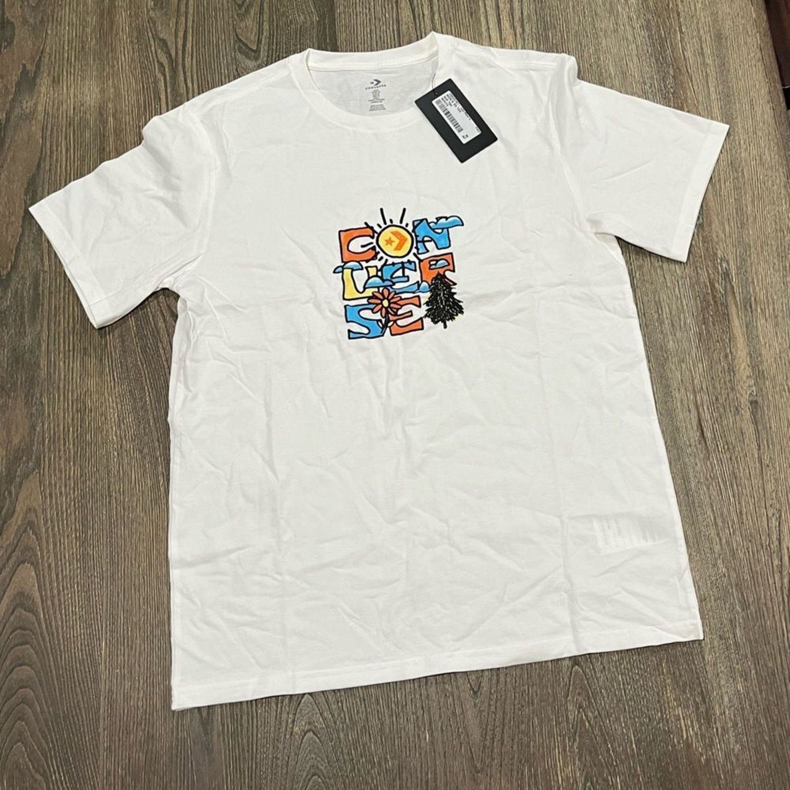 Converse NWT Converse Mother Nature Graphic T-Shirt Short Sleeve Sz M Size US M / EU 48-50 / 2 - 1 Thumbnail