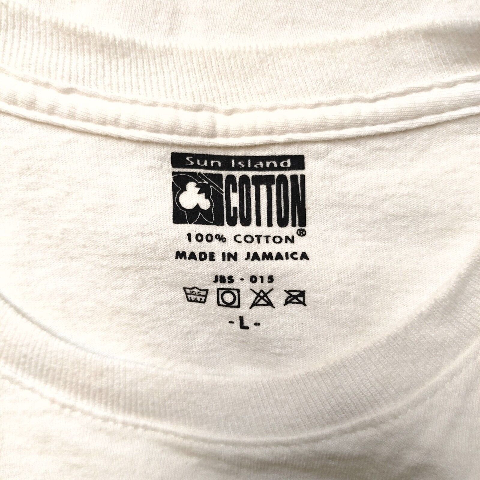 Other Sun island Men's White Cotton Jamaican Flag graphic T-shirt Size US L / EU 52-54 / 3 - 3 Thumbnail