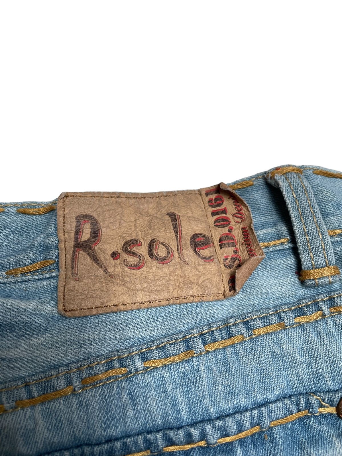 If Six Was Nine × Japanese Brand Rare Design Vintage Brand R.Sole Ripped Baggy Jeans 2000s Size US 37 - 11 Thumbnail