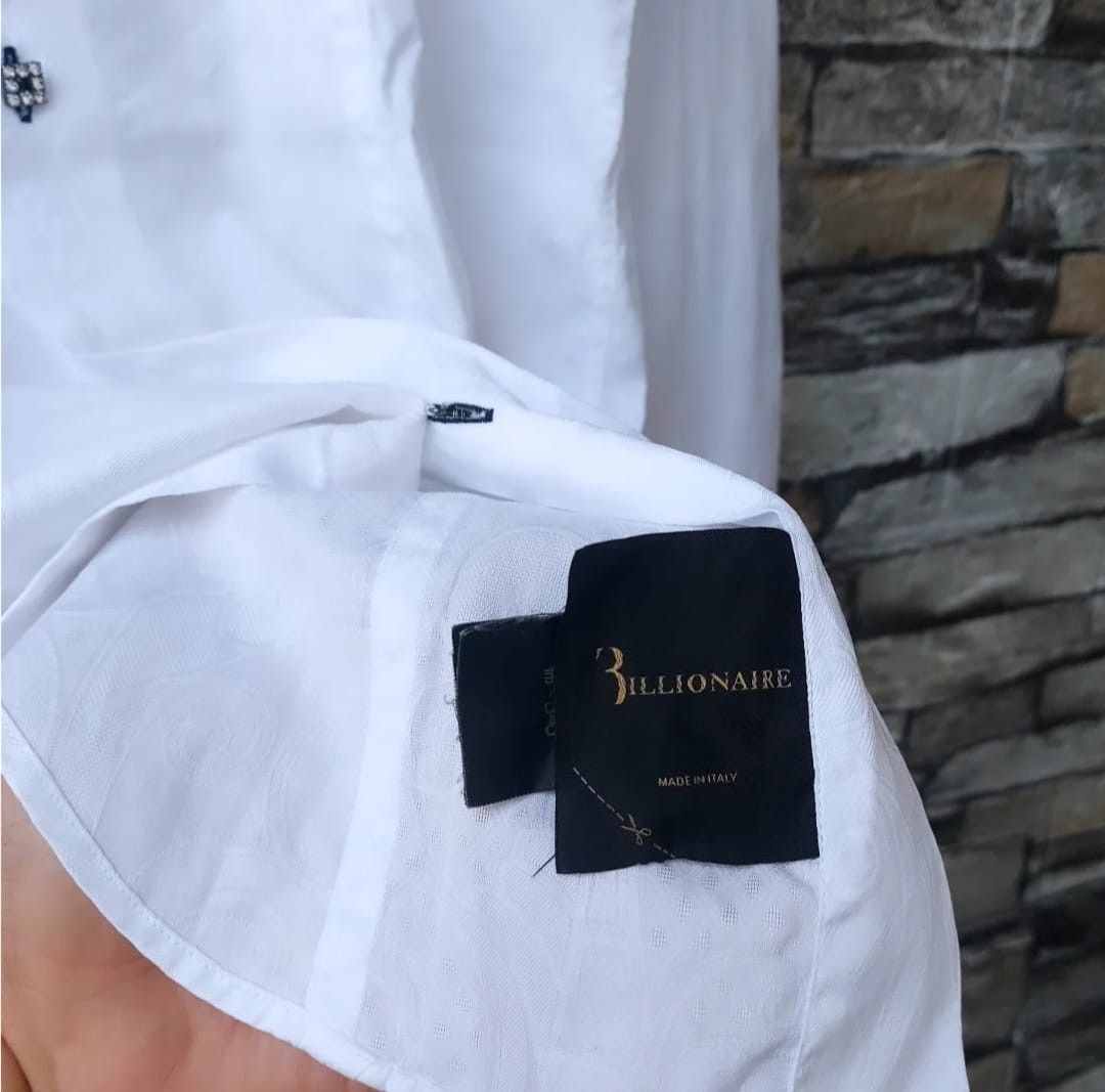 Billionaire Couture Billionaire Plain White Long Sleeve Button Bag Size US S / EU 44-46 / 1 - 8 Thumbnail