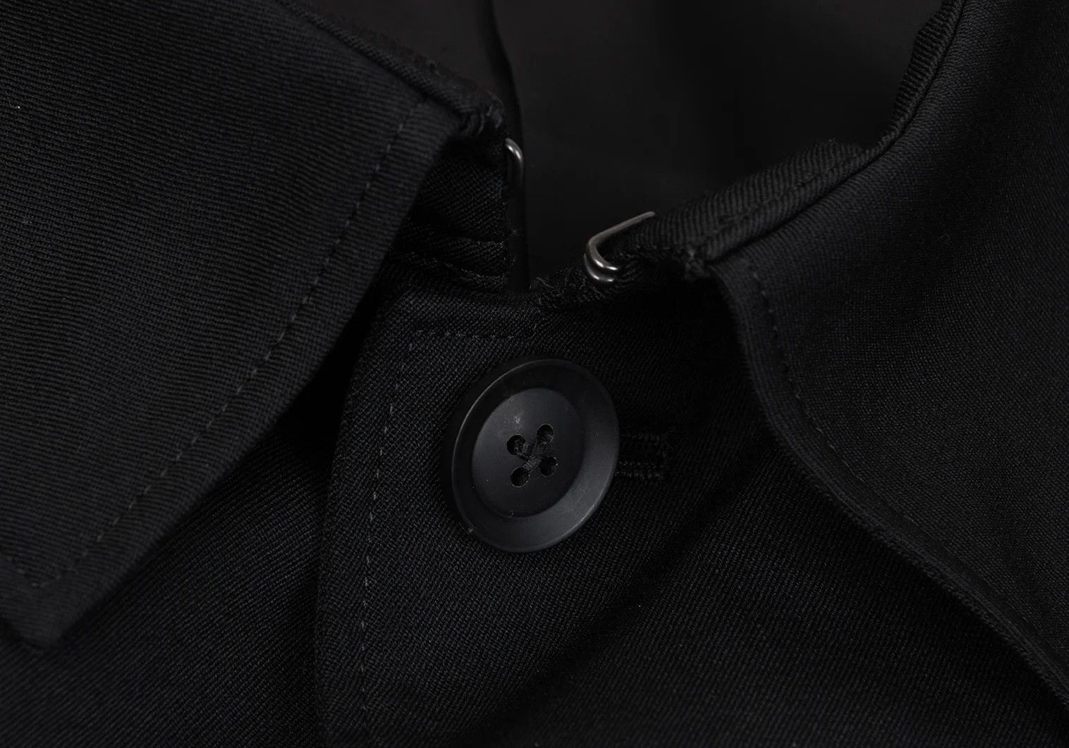 Yohji Yamamoto Yohji Yamamoto Wool Gabardine Asymmetric Long Jacket Size US L / EU 52-54 / 3 - 5 Thumbnail