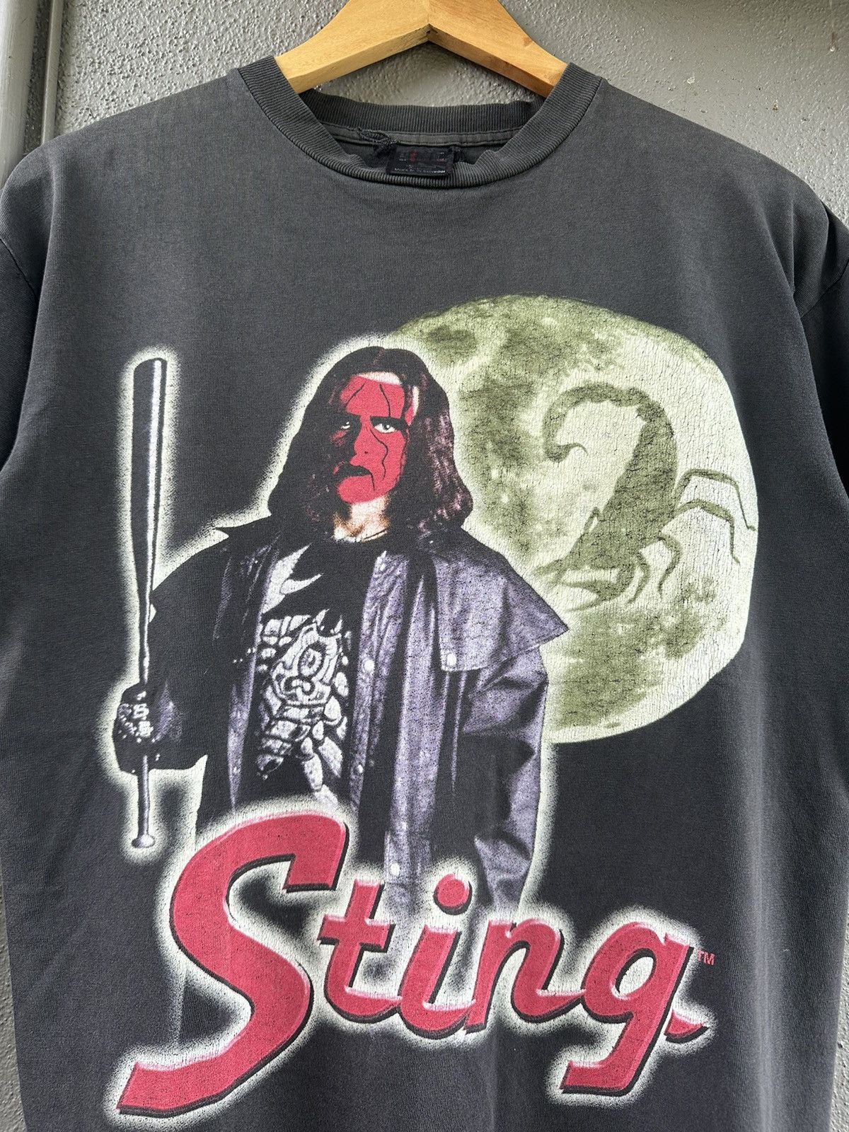 Rap Tees Vintage 90’s Sting NWA/NWO Wrestling USA rare Giant tag Size US M / EU 48-50 / 2 - 4 Thumbnail