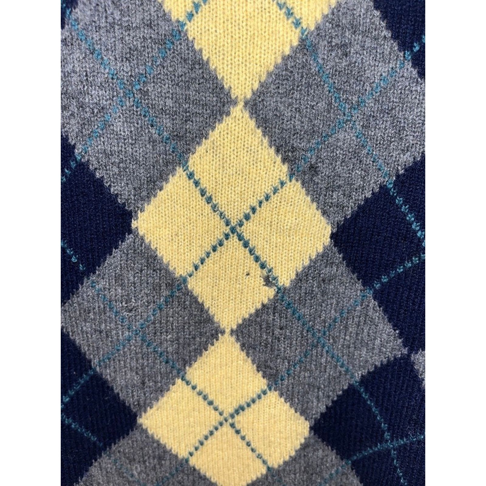 Other Lord Jeff Argyle Shetland Wool Sweater Vest USA Sz M 80s VTG Size US M / EU 48-50 / 2 - 6 Thumbnail