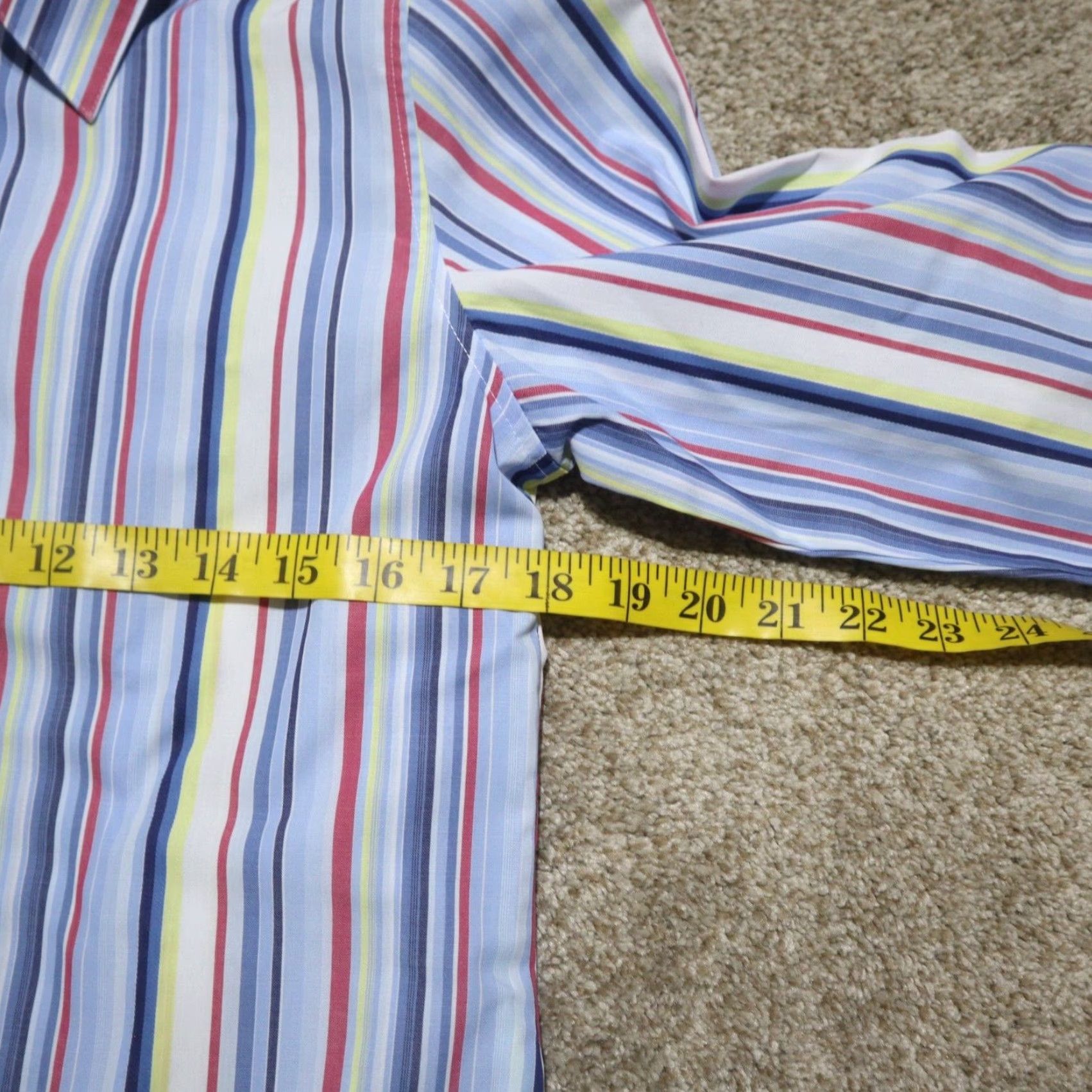 Orvis Orvis Shirt, Ladies Women, Multicolor Striped Button-Up Long Sleeve Size 6, Casual Outdoor All Seasons, Logo Accent, Cotton Polyester, Regular Fit Size M / US 6-8 / IT 42-44 - 5 Thumbnail