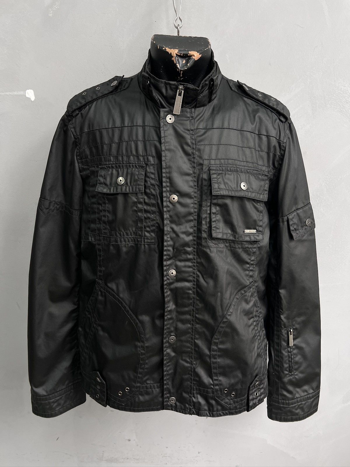 14th Addiction Hedi slimane style waxed zipper gothic avant garde jacket Size US M / EU 48-50 / 2 - 1 Thumbnail