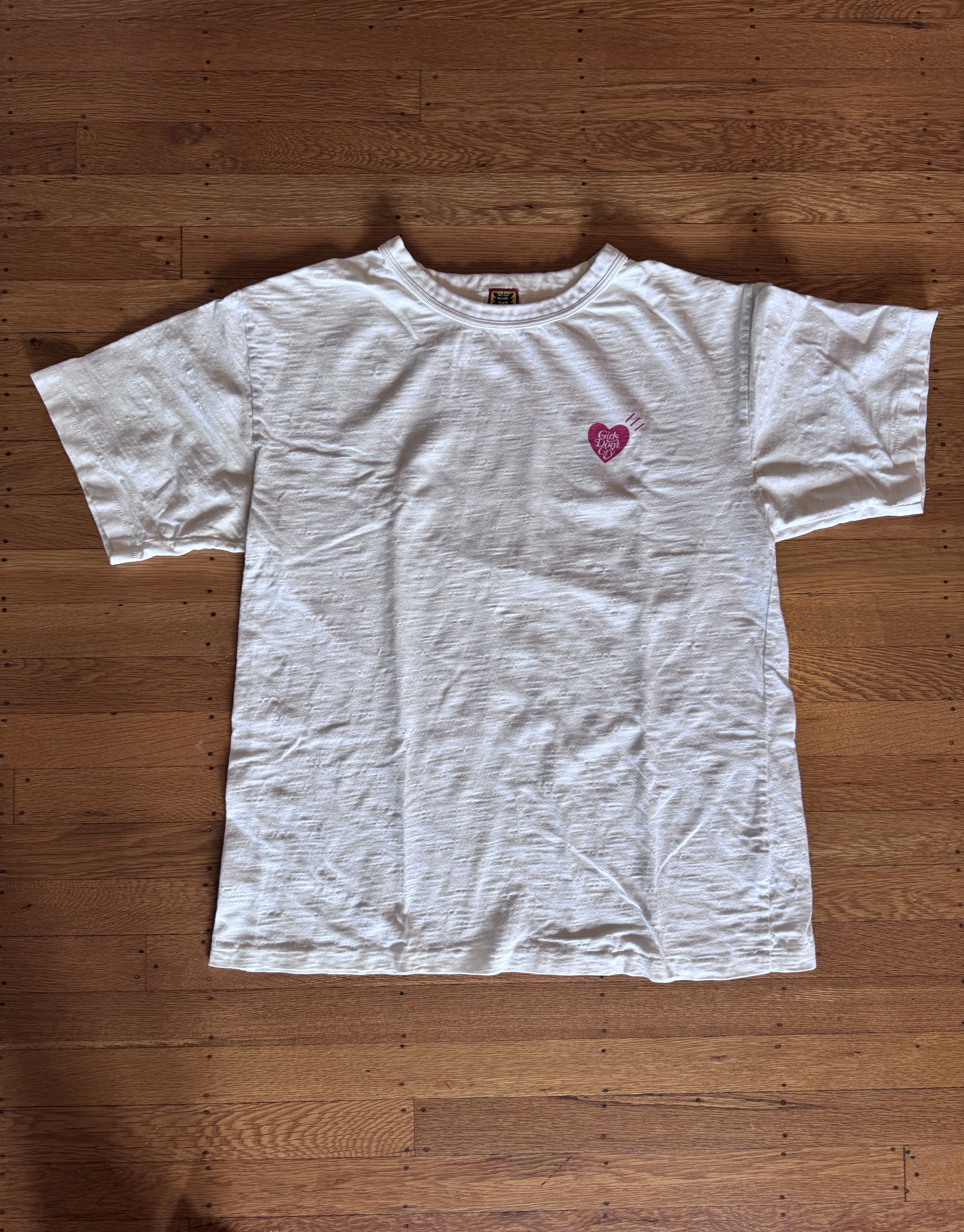 Girls Don't Cry × Human Made Human Made Girls Don't Cry White Loopwheel Tee Size US XL / EU 56 / 4 - 2 Thumbnail
