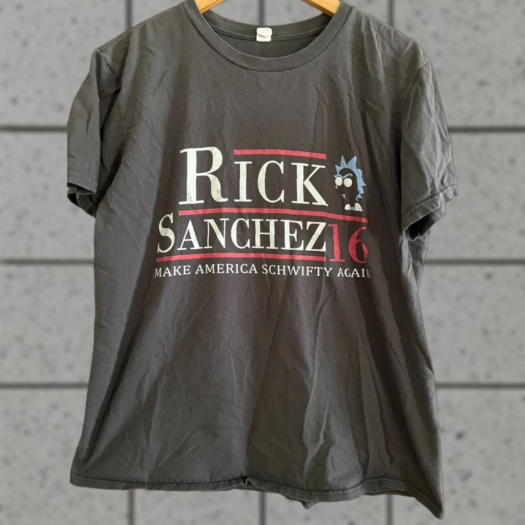 Swims VINTAGE Rick And Morty Graphic Tee Shirt Rick Sanchez Adult Swim (Faded) Men’s Large Tee Size US L / EU 52-54 / 3 - 1 Thumbnail