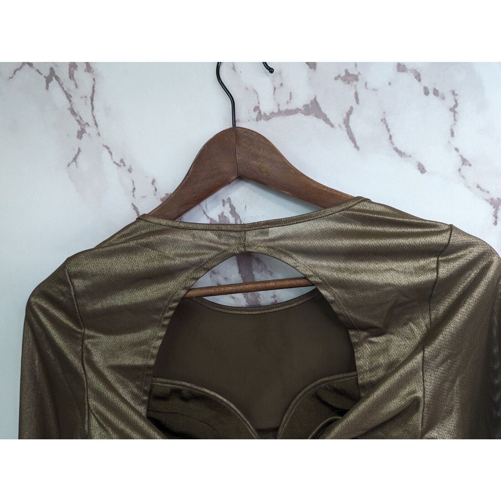 Good American Good American Crop Top Women 1 Small Mesh Underwire Foil Size S / US 4 / IT 40 - 5 Thumbnail