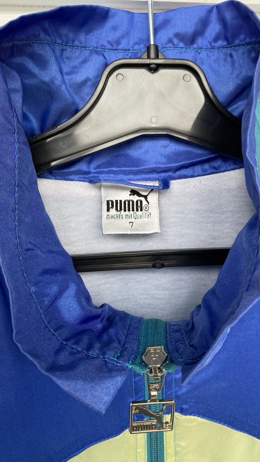 Puma × Vintage Vintage Puma Track Retro Jacket 90s 80s Green Blue Size US L / EU 52-54 / 3 - 7 Thumbnail