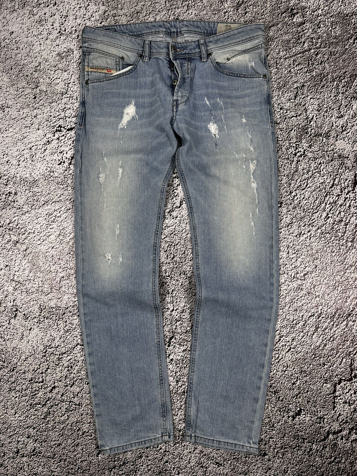 Diesel Vintage Y2K Diesel Belther-R faded denim jeans streetwear 33 Size US 33 - 1 Thumbnail
