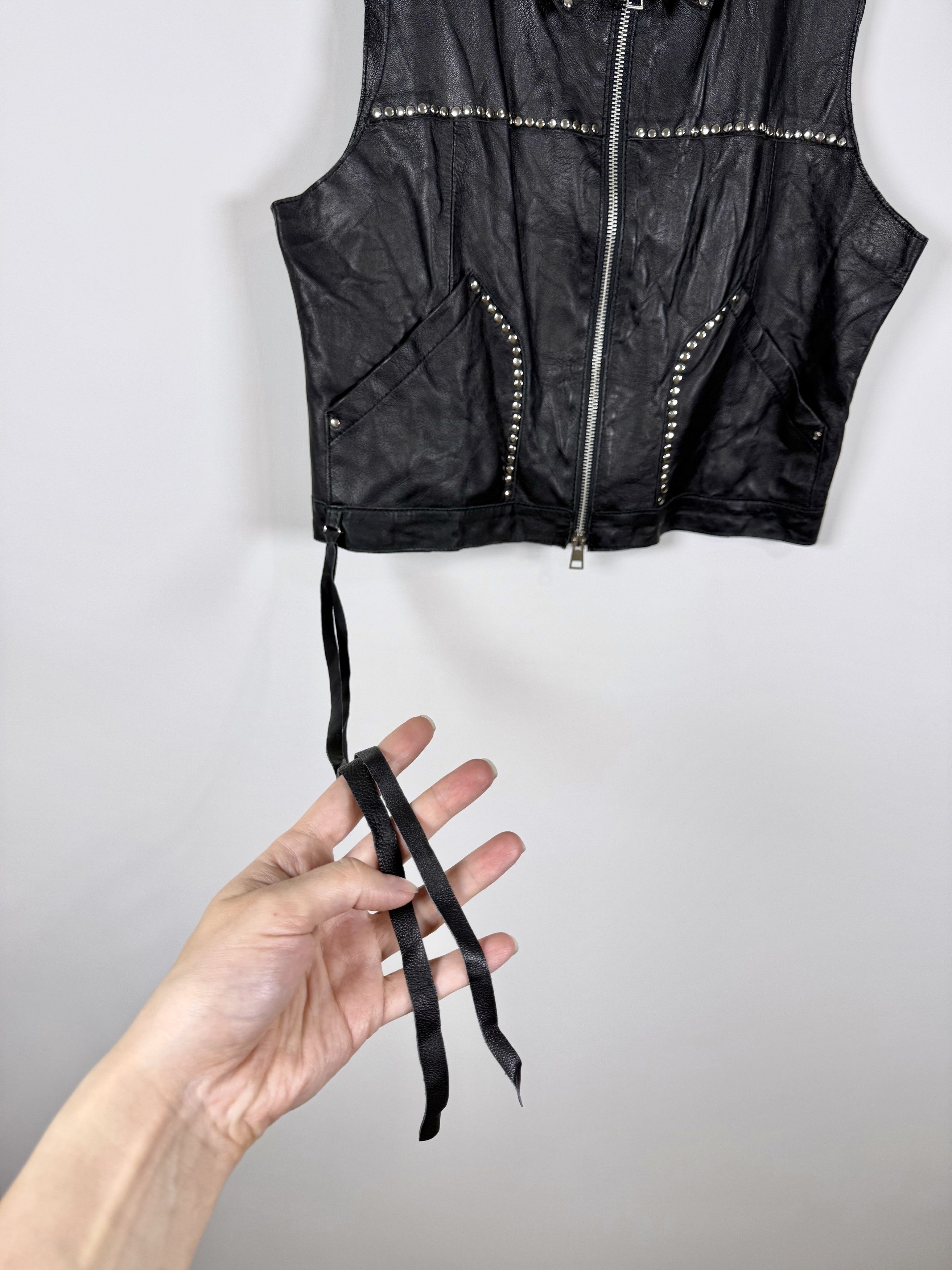 Other Women's Freaky Nation Studded Leather Vest Sleeveless (M) Size M / US 6-8 / IT 42-44 - 3 Thumbnail