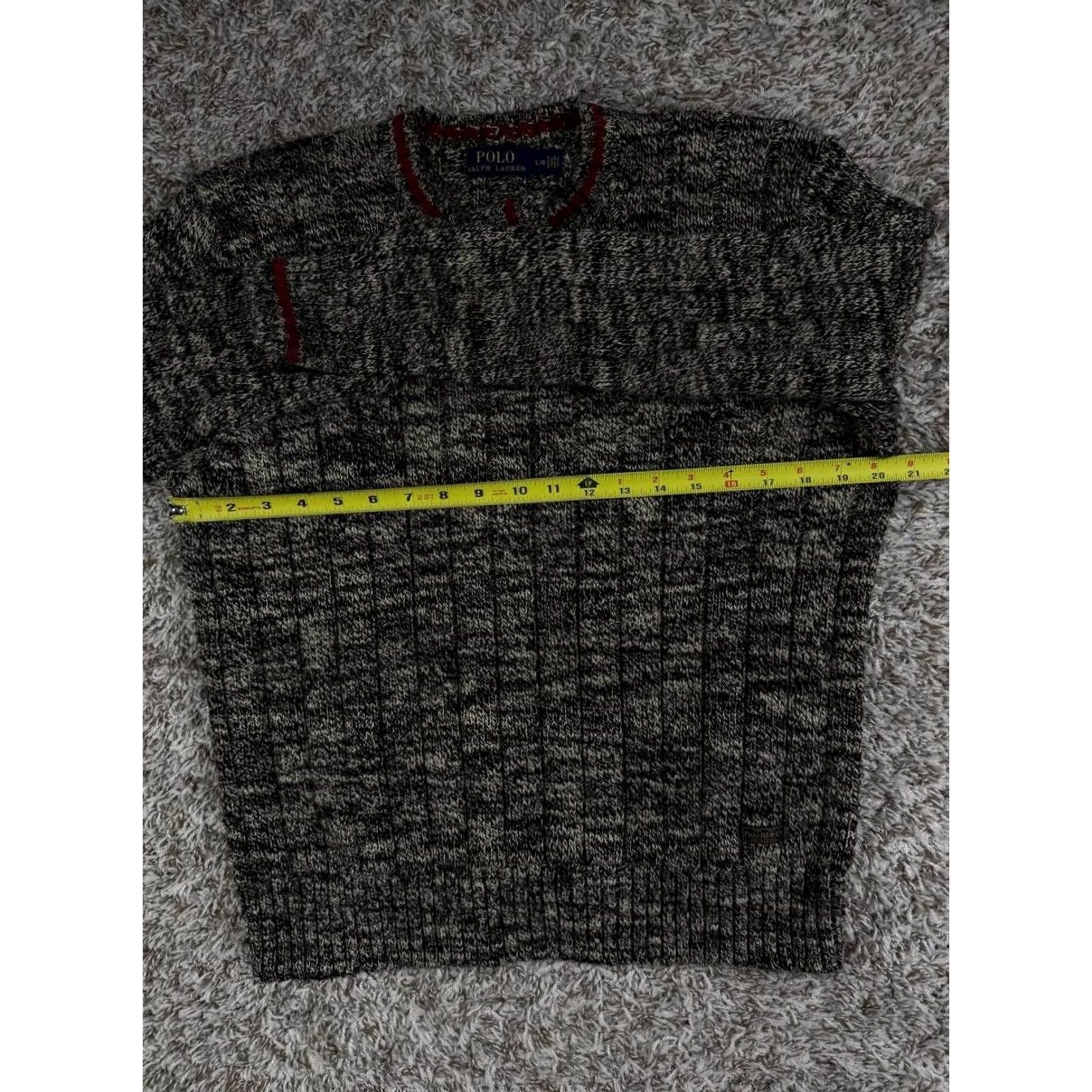 Polo Ralph Lauren Polo Ralph Lauren Sweater Crew Neck Knit Gray Size Large Mens Regular Pullover Classic Winter Spring Fall Knit Cotton Size US L / EU 52-54 / 3 - 6 Thumbnail