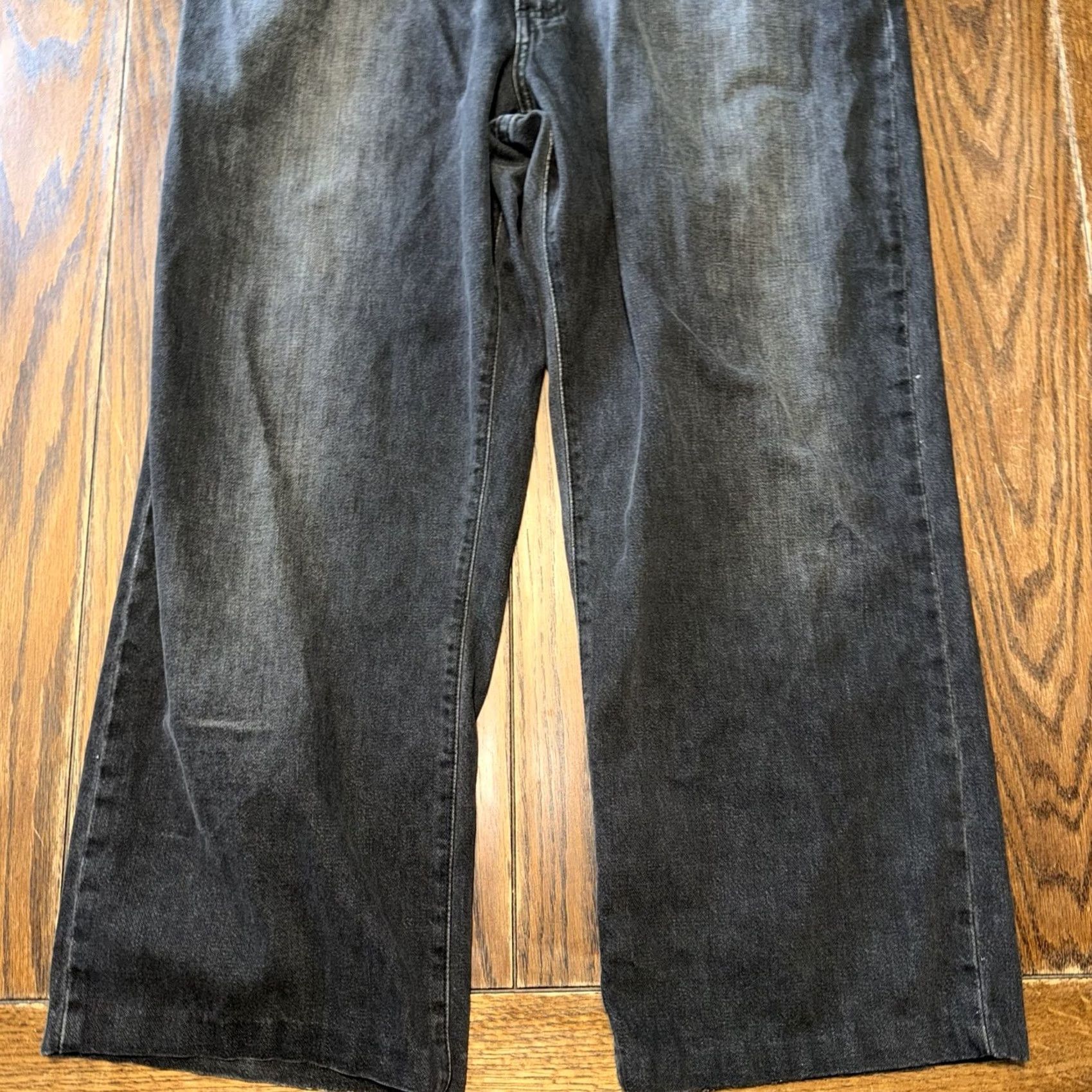 Quiksilver VINTAGE Quiksilver Quik Jeans Baggy Wide Leg Denim Mens 38x32 Black Skater Y2K 90s Hip Hop Retro Bohemian USA 5-Pocket Relaxed Mens Jeans Size US 38 / EU 54 - 7 Thumbnail