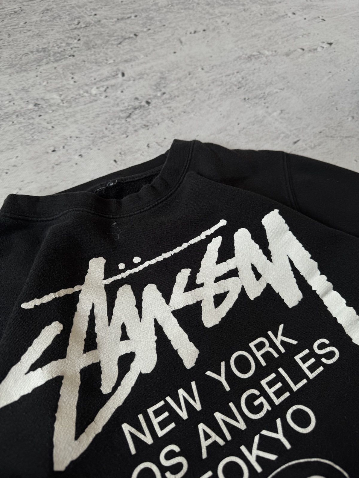 Stussy × Vintage STUSSY CENTER HAFT LOGO OVERSIZE BAGGY FIT SWEATSHIRT Size US M / EU 48-50 / 2 - 5 Thumbnail