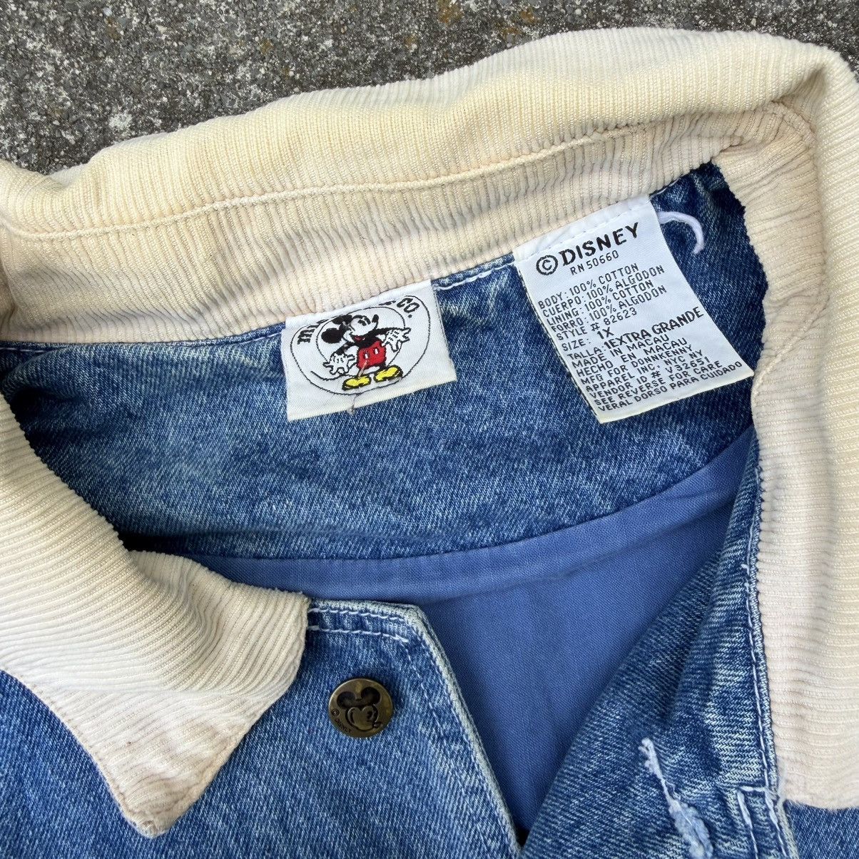Disney 90s Disney Mickey Mouse blue denim jacket XLarge Size US XL / EU 56 / 4 - 5 Thumbnail