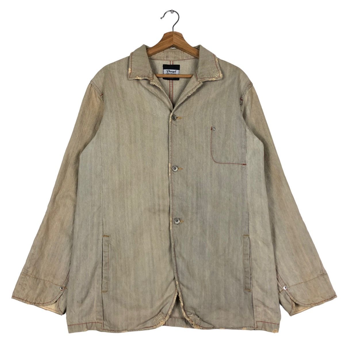 Issey Miyake 🔥Vintage Chore Work Jacket Union Pwpl Issey Miyake Japan Size US L / EU 52-54 / 3 - 1 Thumbnail