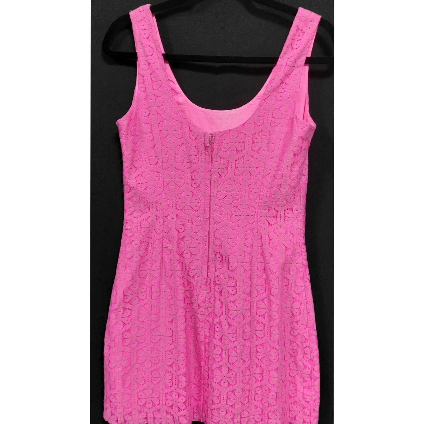 Lilly Pulitzer Lilly Pulitzer Pink Lace Dress Solid Sleeveless Short Women Size 4 Size 27" / US 4 / IT 40 - 2 Thumbnail